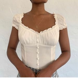 Reformation Bev Top Sz 0